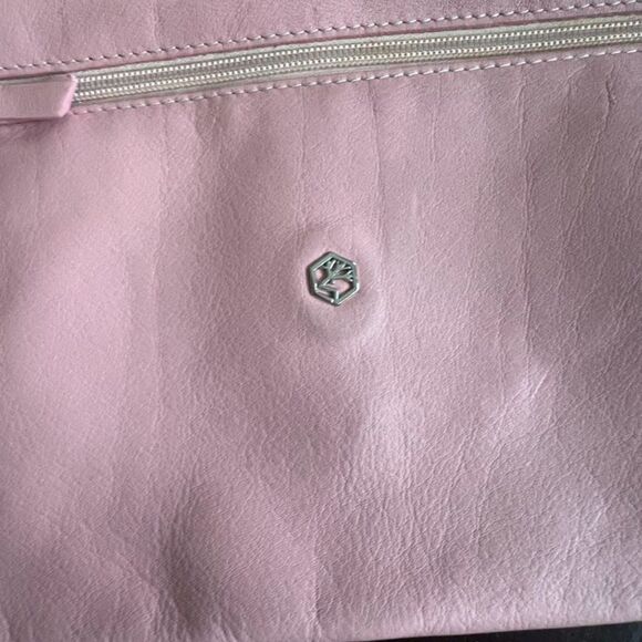 Valentina Genuine Leather Made In Italy Pink Clutch Wristlet Purse - Picture 8 of 8